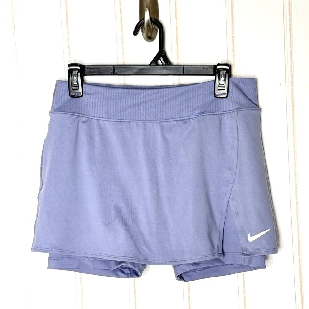 Nike Court Dri-FIT Victory Tennis Skort Light Purple Lavender Slim Fit 347